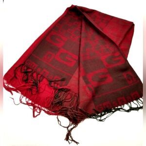 Guess G Logo Fringe Knit Scarf Wrap Shawl Pashmina Large GUC